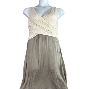 Amadi X Anthropologie Lola Dress M Fit‎ & Flare Cross Front Preppy Gauze Skirt